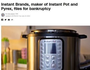 亞馬遜頭部賣家 廚電品牌Instant Brands申請破產-物流之家