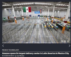 亞馬遜在墨西哥城 開設配送中心“亞馬遜DXX1”-物流之家