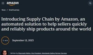 亞馬遜正式發布“亞馬遜供應鏈”(Supply Chain by Amazon)?-物流之家