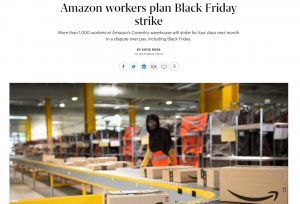 亞馬遜英國又迎來大罷工 物流旺季銷售將受影響-物流之家