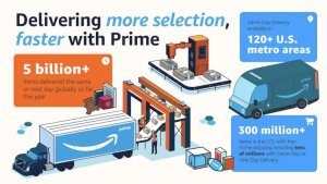 亞馬遜物流再度加快配送速度，當(dāng)日達(dá)商品數(shù)量已逾 50 億件-物流之家