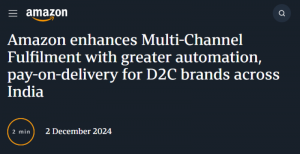 亞馬遜印度站擴展多渠道配送服務-物流之家