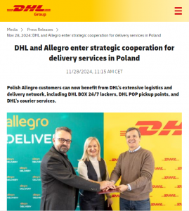 DHL與Allegro達成合作 提供更便捷的配送服務-物流之家