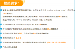 亞馬遜2025年春季大促開啟提報(bào)-物流之家