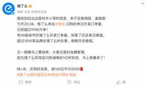 淘寶閃購上線6天:外賣單日訂單量已破1000萬-物流之家